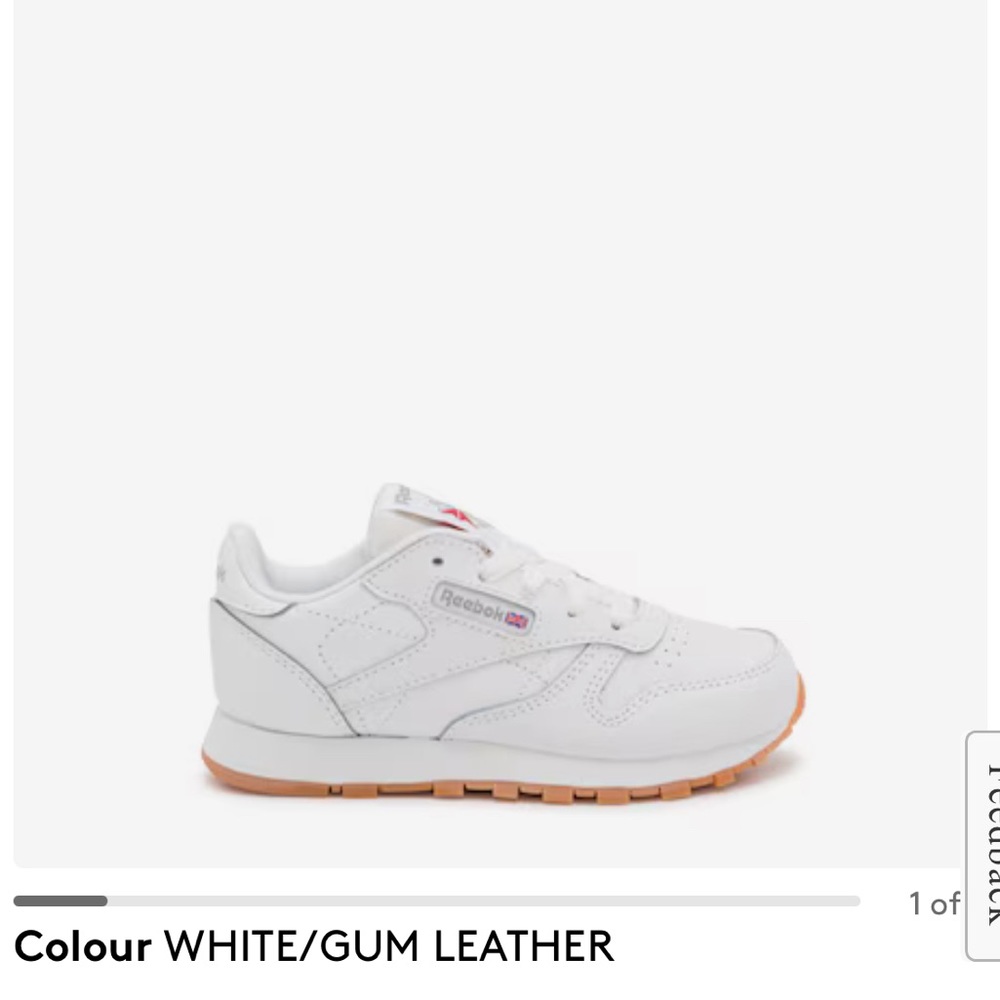 Reebok Classic Leather Court Sneaker Sz 7